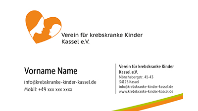 Visitenkarten Verein für krebskranke Kinder Kassel e.V.